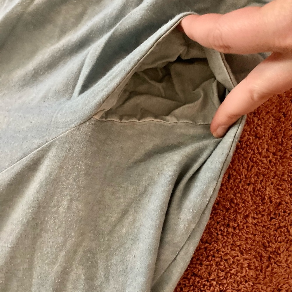 GAIA CONCEPTIONS SHAWL COLLAR ORIGAMI TUNIC ORGANIC COTTON HEMP KNIT XL SEAGLASS - Picture 7 of 15